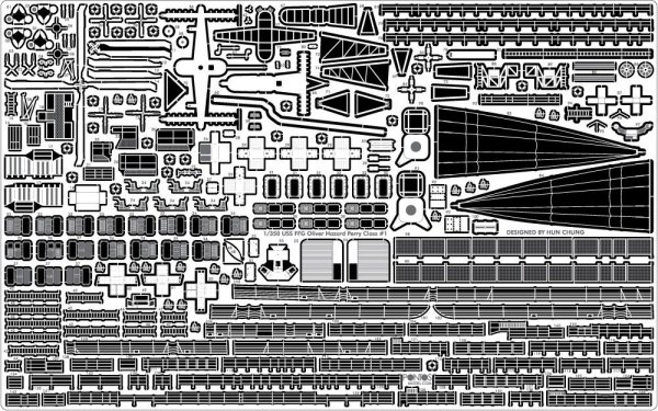 Pontos 38019F1 USS FFG Oliver Hazard Perr Class L.H. Detail Up Set &quot;Advanced&quot; with Kit 1/350