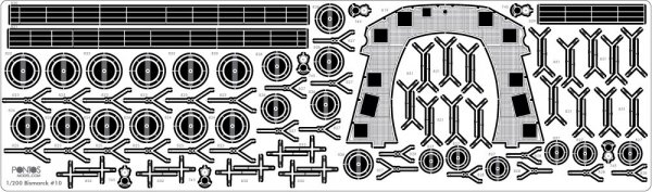 Pontos 22001F2 BISMARCK 1941 Detail Up Set Basic Ver.2 (1:200)