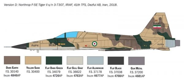 Italeri 2827 F-5E Tiger II 1/48