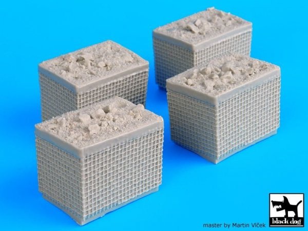 Black Dog D35017 Sandbag armored wall 3 1/35