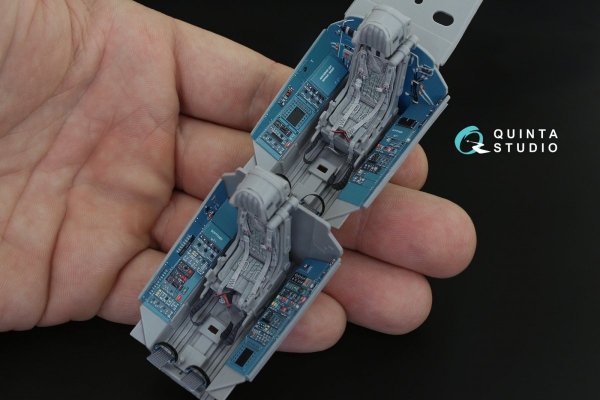 Quinta Studio QD32095 Su-30SM 3D-Printed &amp; coloured Interior on decal paper (conversion for Trumpeter Su-30MKK ) 1/32