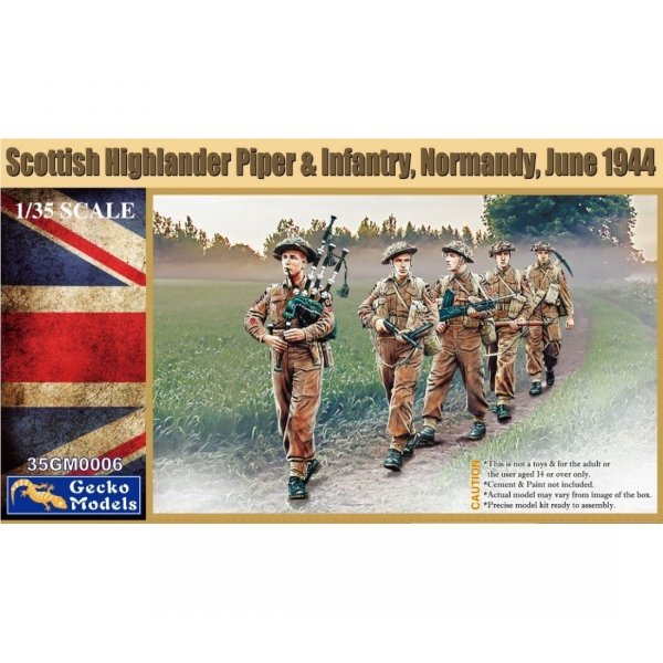 Gecko Models 35GM0006 Scottish Highlander Piper &amp; Infantrie 1/35
