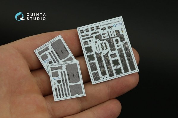 Quinta Studio QD48362 AH-64D 3D-Printed &amp; coloured Interior on decal paper (Hasegawa) 1/48