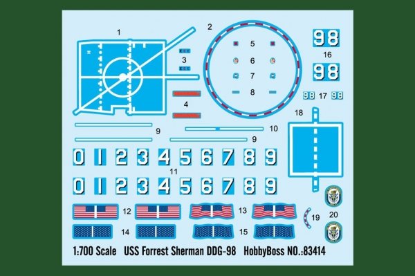 Hobby Boss 83414 USS Forrest Sherman DDG-98 1/700