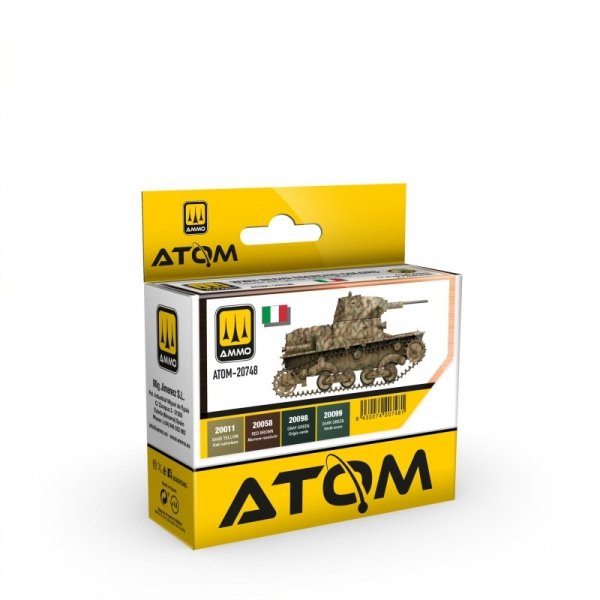 AMMO by Mig Jimenez 20748 ATOM WWII Regio Esercito Colors Set 4x20ml