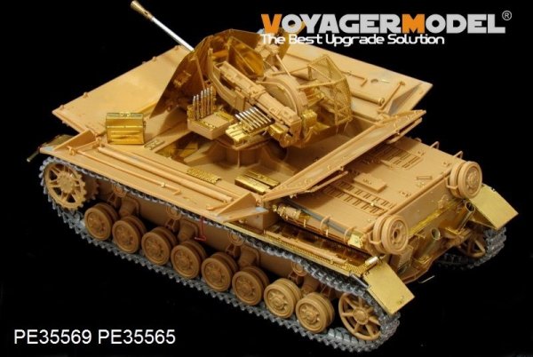 Voyager Model PE35569 WWII German Sd.Kfz.161/3 37mm Flak Auf Fgst.Pz.Kpfw. IV(Sf) &quot;MOBELWAGEN&quot;(B ver include Gun barrel）For TAMIYA 35237 1/35