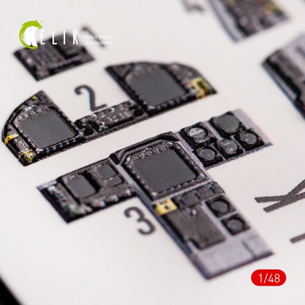 KELIK K48065 F-18C HORNET INTERIOR 3D DECALS FOR HASEGAWA KIT 1/48