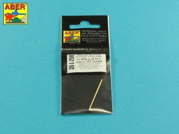 Aber 35L-258 Prototypowa lufa do działka 20mm nkm wz.38 FK-A instalowanego w tankietce TKS 1/35
