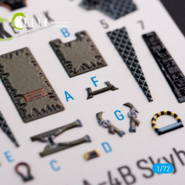 KELIK K72074 A-4B &quot;Skyhawk&quot; interior 3D decals for Hobby 2000/Fujimi kit 1/72