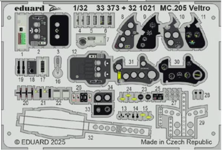 Eduard 321021 MC.205 Veltro detail set ITALERI 1/32