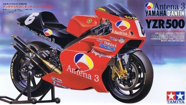 Tamiya 14078 Antena 3 Yamaha D'Antin YZR500 (1:12)