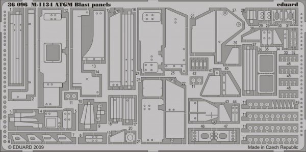 Eduard 36096 M-1134 ATGM blast panels 1/35 AFV Club
