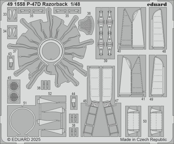 Eduard BIG49468 P-47D Razorback for MINIART 1/48