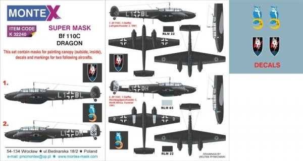 Montex K32240 Bf 110C 1/32