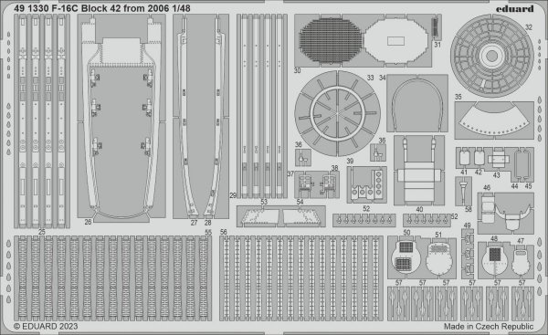 Eduard 491330 F-16C Block 42 from 2006 KINETIC MODEL 1/48