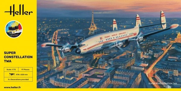 Heller 58391 Super Constellation TWA - Starter Kit 1/72
