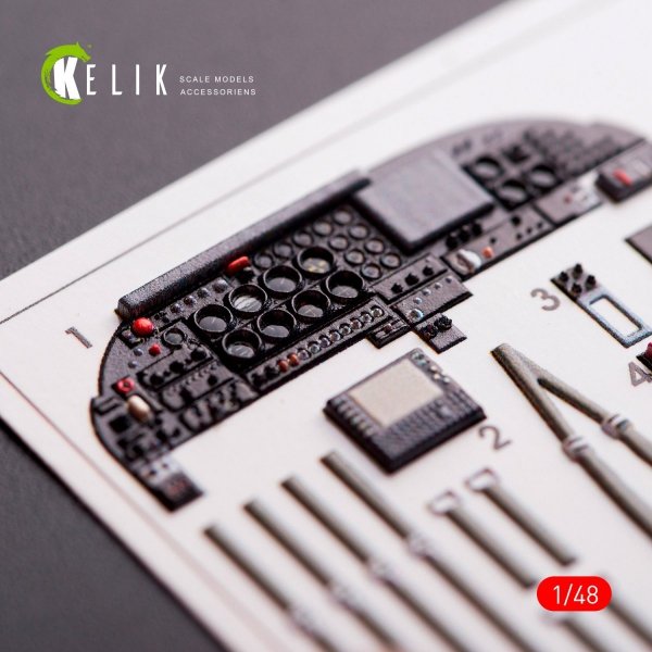 KELIK K48007 A-37B DRAGONFLY INTERIOR 3D DECALS FOR TRUMPETER KIT 1/48