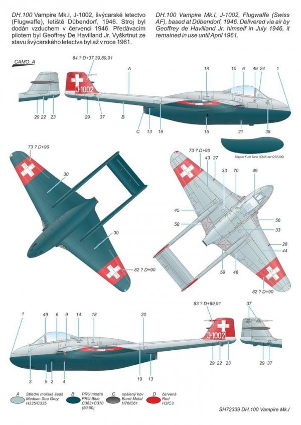 Special Hobby 72339 DH.100 Vampire Mk. I The First Jet Guardians of Neutrality 1/72