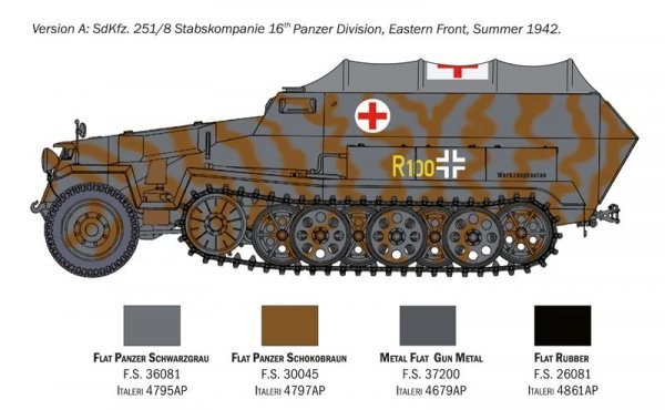 Italeri 7077 Sd.Kfz. 251/8 AMBULANCE 1/72