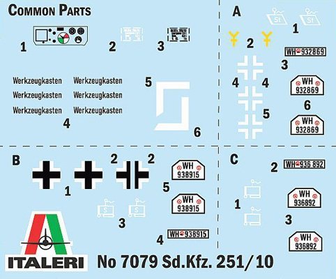 Italeri 7079 Sd.Kfz. 251/10 1/72