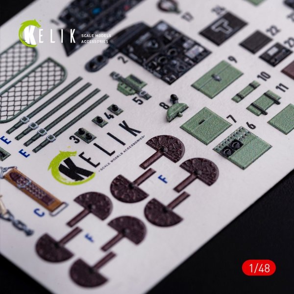 KELIK K48077 Ki-51 Sonia interior 3D decals for WingsyKits kit 1/48