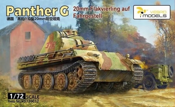 Vespid Models VS720012 Panther G 20mm Flakvierling auf Fahrgestell 1/72