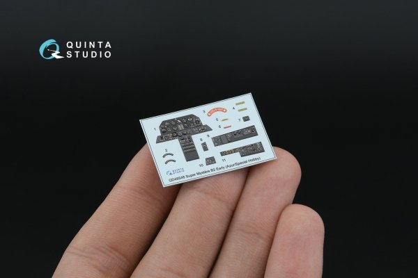 Quinta Studio QD48548 Super Mystere B2 Early 3D-Printed &amp; coloured Interior on decal paper (Azur/Special Hobby) 1/48
