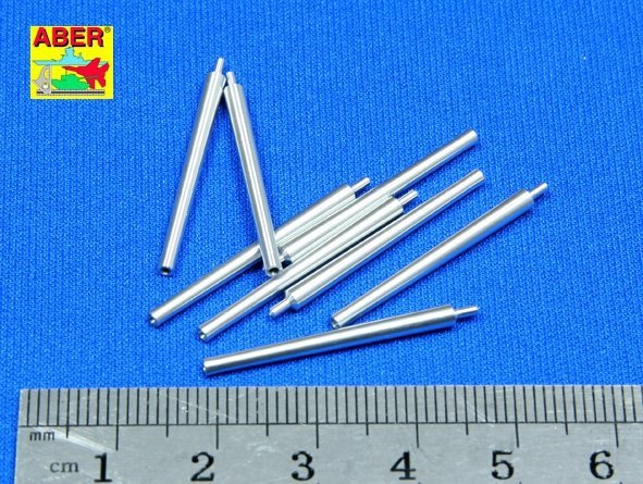 Aber 350L-08 Set of 8 pcs 406 mm barrels for Japanese ships Mutsu and Nagato (1:350)
