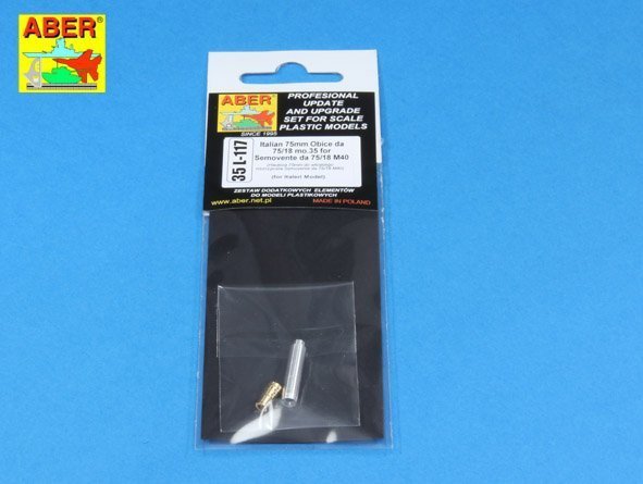 Aber 35L-117 Barrel for Italian 75mm Ansaldo L/18 gun for Semovente da 75/18 M40 (1:35)