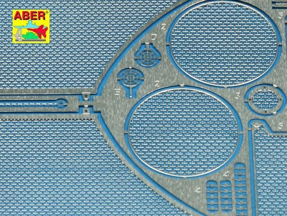 Aber 35G12 Grilles for german tank Sd.Kfz. 182 King Tiger (Porsche Turret) (1:35)