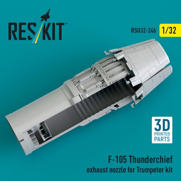RESKIT RSU32-0246 F-105 Thunderchief exhaust nozzle for Trumpeter kit (3D Printed) (1/32)