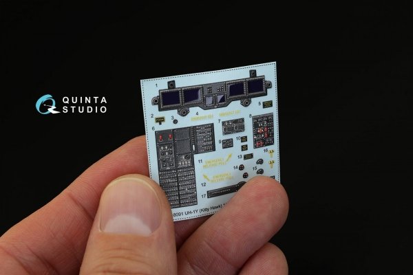 Quinta Studio QD48091 UH-1Y Venom 3D-Printed &amp; coloured Interior on decal paper (for Kitty Hawk kit) 1/48