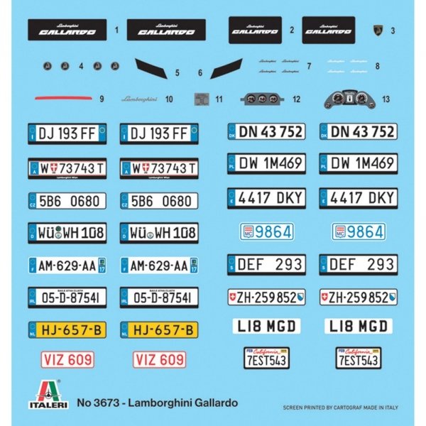Italeri 3673 Lamborghini Gallardo 1/24