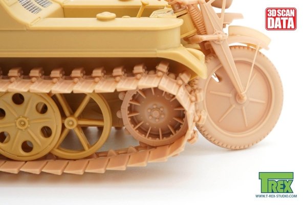 T-Rex Studio TR85060 Kettenkaraftrad Winterkette w/Sprockets, Wheels Type 2 1/35