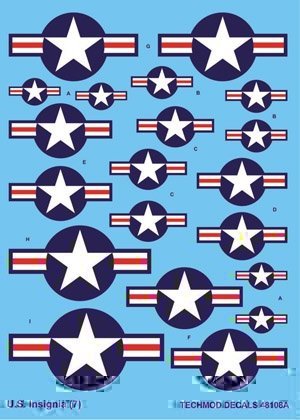 Techmod 48108 - US National Insignia 1947 to Present (1:48)