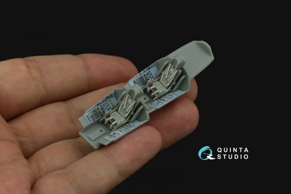 Quinta Studio QD+72178 Su-27UB 3D-Printed &amp; coloured Interior on decal paper (Trumpeter) (with 3D-printed resin part) 1/72