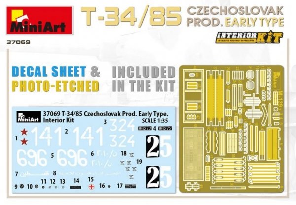 Miniart 37069 T-34/85 Czechoslovak Prod. Early Type 1/35