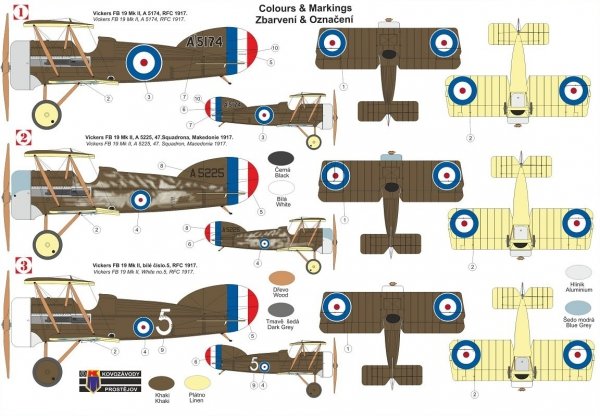 Kovozavody Prostejov KPM0250 Vickers FB-19 Mk.II „Bullet“ RFC“ 1/72