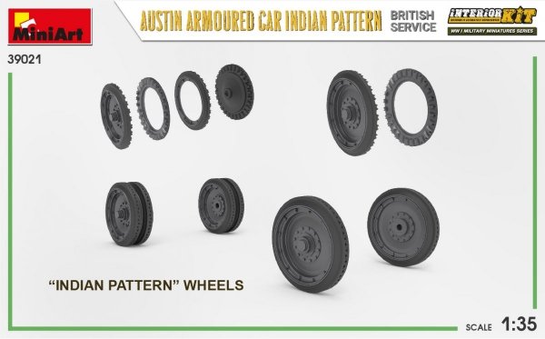 Miniart 39021 AUSTIN ARMOURED CAR INDIAN PATTERN. BRITISH SERVICE. INTERIOR KIT 1/35