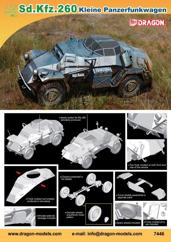 Dragon 7446 Sd.Kfz.260 Kleine Panzerfunkwagen (1:72)