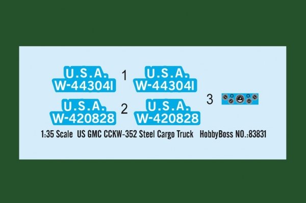 Hobby Boss 83831 US GMC CCKW-352 Steel Cargo Truck (1:35)