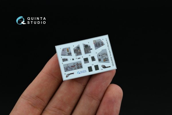 Quinta Studio QDS+48058 Tornado F.3 3D-Printed &amp; coloured Interior on decal paper (Revell) (small version) (with 3D-printed resin parts) 1/48
