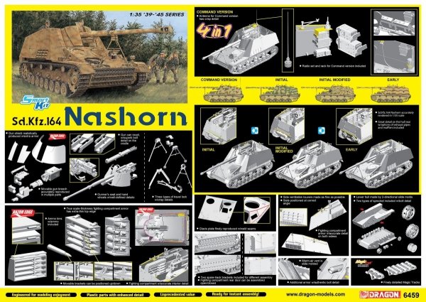 Dragon 6459 Sd.Kfz.164 Nashorn (4 in 1) 1/35