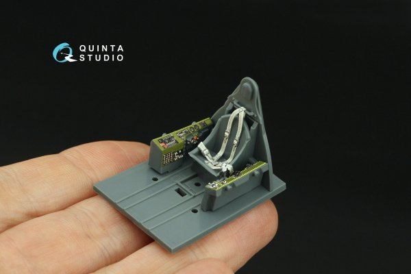 Quinta Studio QD48413 F6F-3E/N Hellcat 3D-Printed &amp; coloured Interior on decal paper (Eduard) 1/48