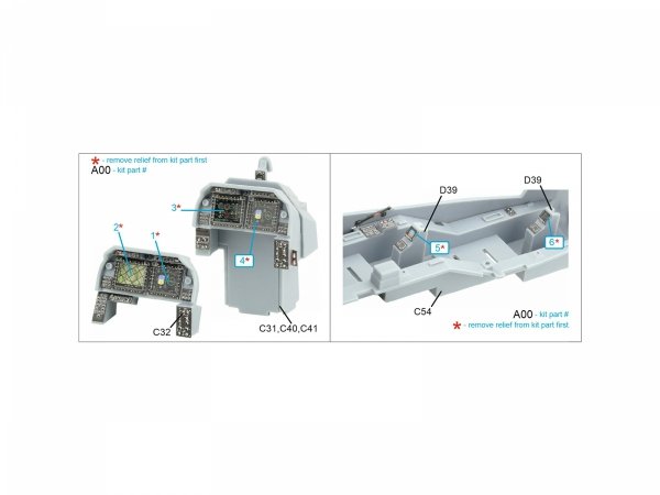 Quinta Studio QD35120 AH-1Z luminous displays for QD+35119/QDS-35119 sets (Academy) 1/35