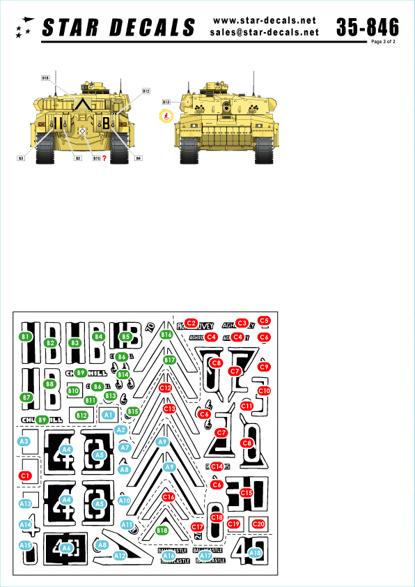 Star Decals 35-846 Challenger I in the Gulf War 1/35
