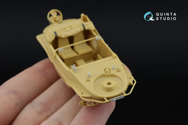 Quinta Studio QD+48553 Schwimmwagen type 166 3D-Printed &amp; coloured Interior on decal paper (Tamiya) (with 3D-printed resin parts) 1/48