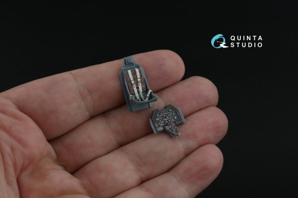 Quinta Studio QD48500 P-51B late/P-51C Late 3D-Printed coloured Interior on decal paper (Eduard) 1/48