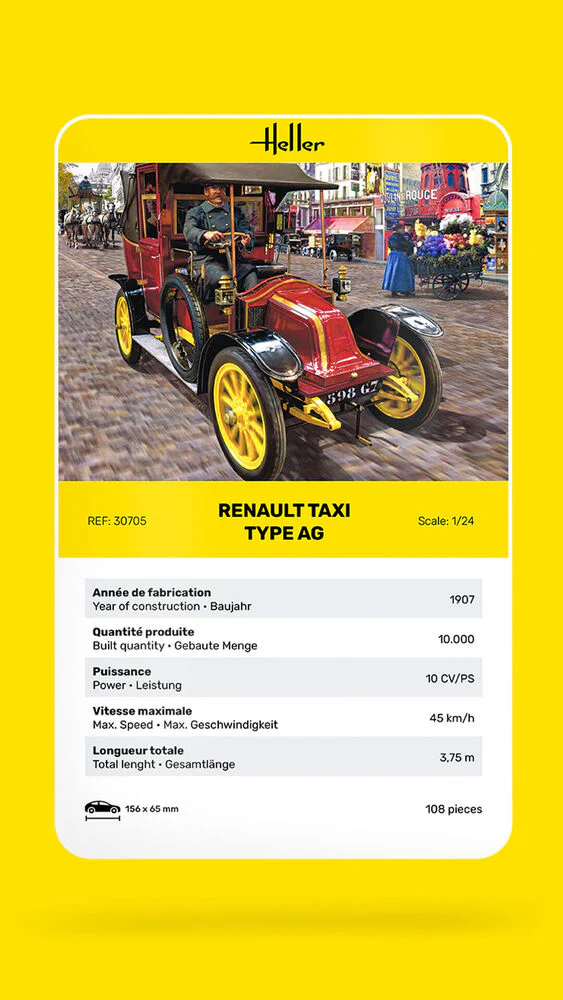 Heller 30705 Renault Taxi Type AG 1/24