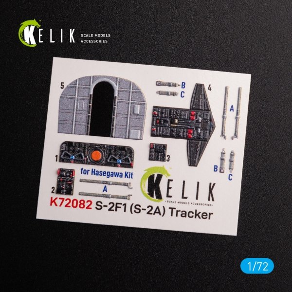 KELIK K72082 S-2A Tracker interior 3D decals for Hasegawa kit 1/72
